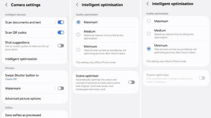 Cách điều chỉnh Intelligent Optimization