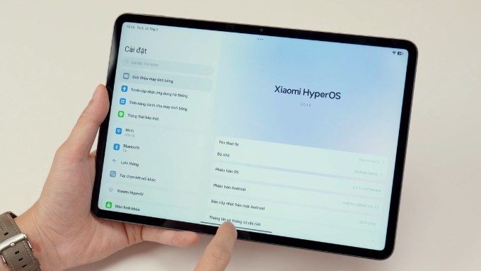 Xét về nền tảng phần mềm, Xiaomi Pad 8 chạy HyperOS 3 dựa trên Android 16