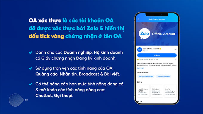 Những thông tin cần biết chính sách mới của Zalo, Zalo Bussiness, Zalo OF
