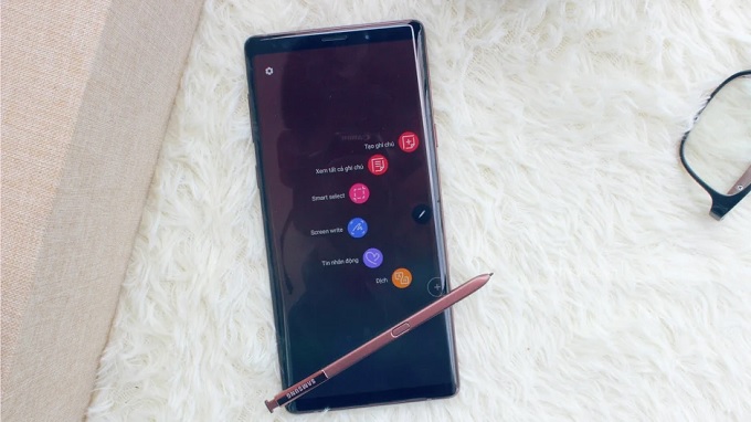 Bút S Pen Bluetooth trên Galaxy Note 9