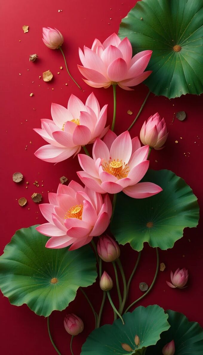 Hoa sen hồng là hình nền phổ biến trên điện thoại