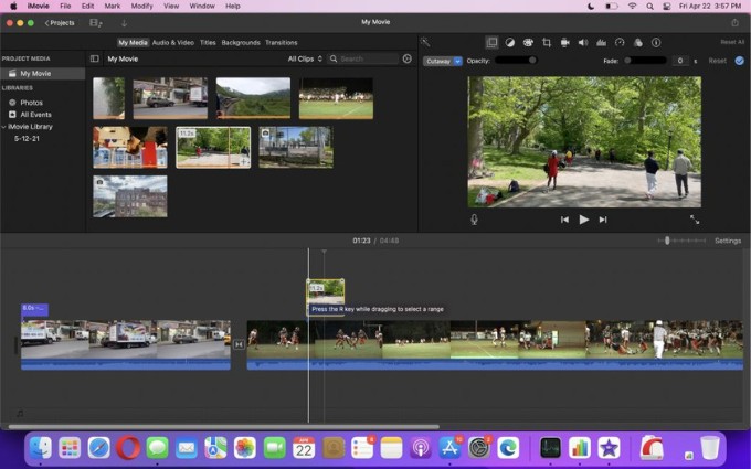 Phần mềm cắt video iMovie