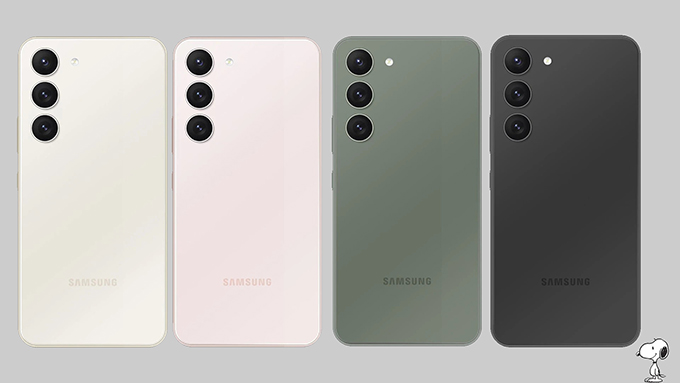 Màu Botanic Green (thứ 2 bên phải qua) trên Galaxy S23