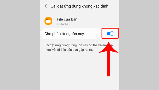 Cách cài đặt file APK trên điện thoại Android