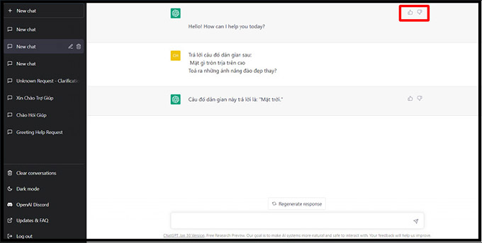 Đánh giá câu trả lời của Chat GPT