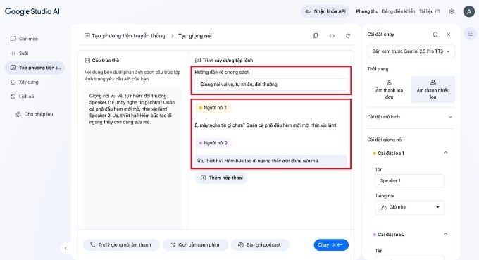 Cách tạo đoạn hội thoại bằng AI