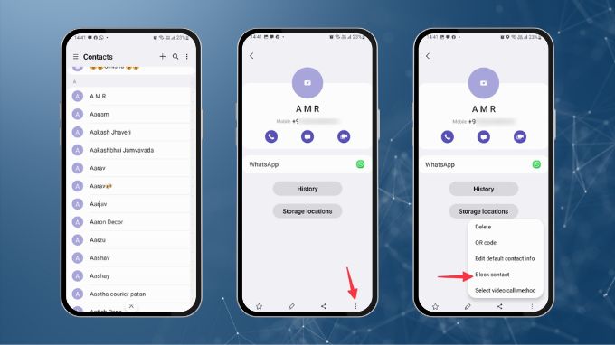 Các bước chặn cuộc gọi spam trong danh bạ
