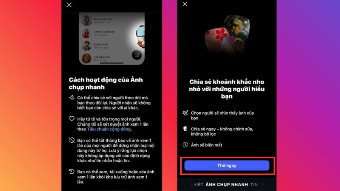 Cách sử dụng Quicksnap trên Instagram chi tiết