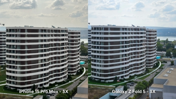 Ảnh chụp zoom 3X trên iPhone 15 Pro Max và Galaxy Z Fold 5