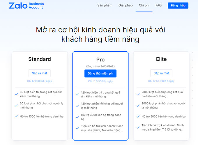 Cách nâng cấp tài khoản Zalo Business mới nhất trong năm vừa rồi