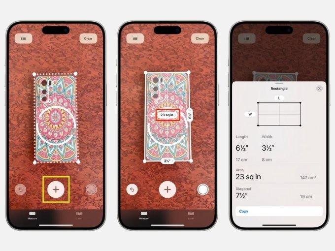 Hướng dẫn đo hình vuông, chữ nhật trên iPhone