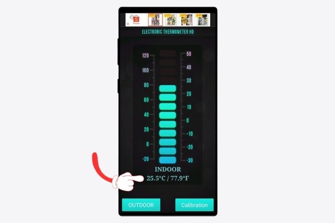 Cách đo nhiệt độ phòng bằng điện thoại