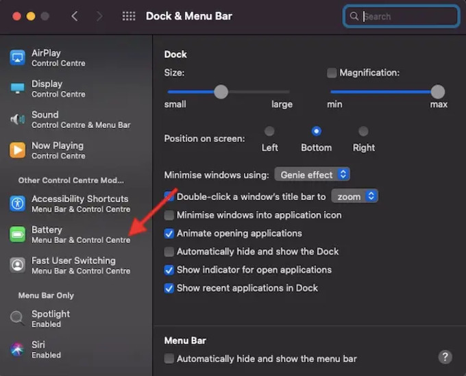 Bước 3 cách bật hiển thị phần trăm pin MacBook (macOS Catalina trở xuống)