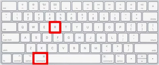 Giữ tổ hợp phím Command + R