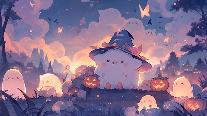 hình nền Halloween dễ thương