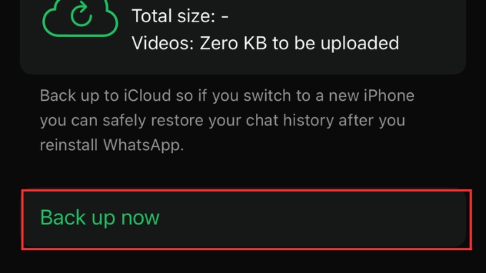 Cách sao lưu tin nhắn trên WhatsApp