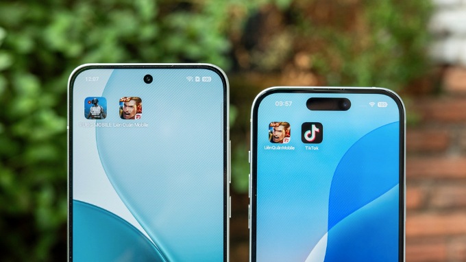 Hiệu năng hoạt động của OPPO Reno 14 và iPhone 15