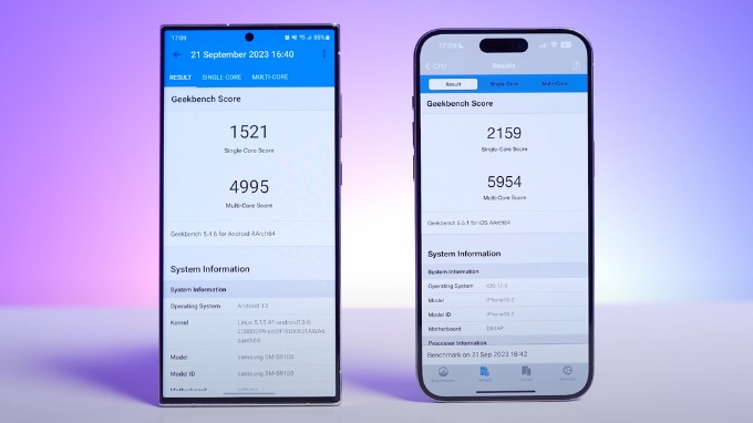 Điểm Geekbench trên iPhone 15 Pro Max
