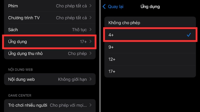 Đối với ứng dụng từ App Store