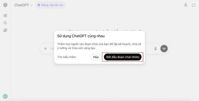 Cách tạo nhóm chat ChatGPT trên máy tính