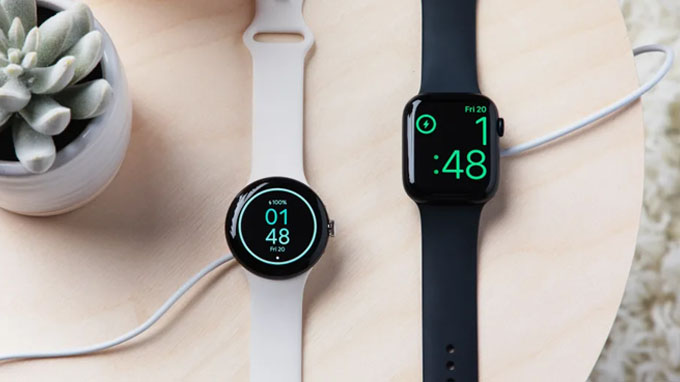 google pixel watch 3 và apple watch series 10 so sánh pin sạc