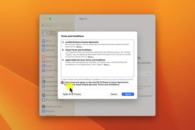 Các bước tạo tài khoản iCloud mới trên MacBook