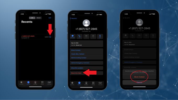 Các bước chặn cuộc gọi spam trong lịch sử cuộc gọi