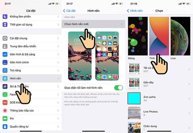 Cách đổi hình nền trên iPhone