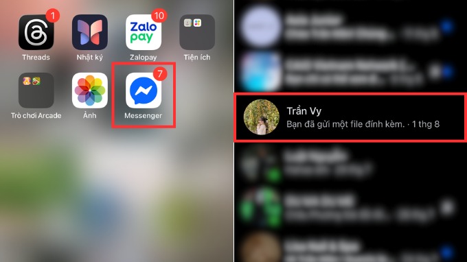 Cách đổi hình nền Messenger thành ảnh trên điện thoại
