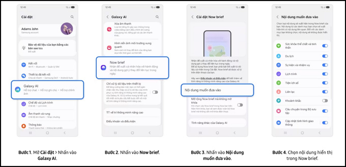 Cách sử dụng Now Brief trên màn hình ngoài Galaxy Z Flip 7