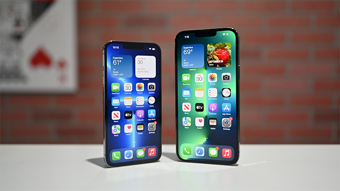 Màn hình iPhone 13 Pro và 13 Pro Max chỉ khác biệt kích thước