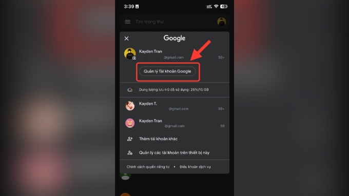 Bước 1 tắt tính năng nghe lén của Google trên điện thoại Android, iPhone