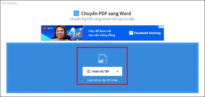 Bước 1 chuyển file PDF sang Word bằng Small PDF