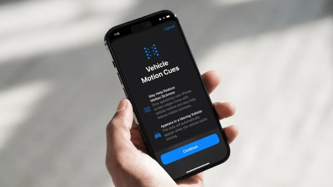 Chế độ giảm say tàu xe trên iPhone có tên gọi chính thức là Vehicle Motion Cues