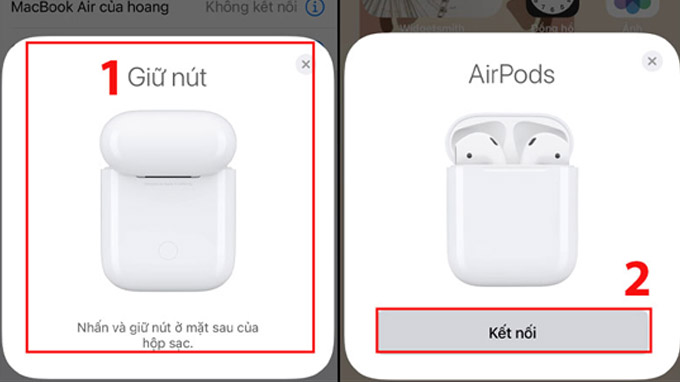 kết nối airpods với iphone