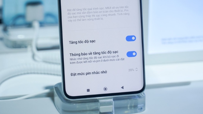Bật tính năng tăng tốc độ sạc