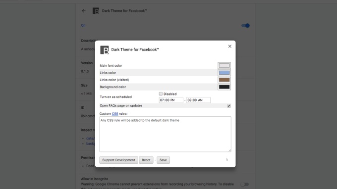Dark Theme for Facebook