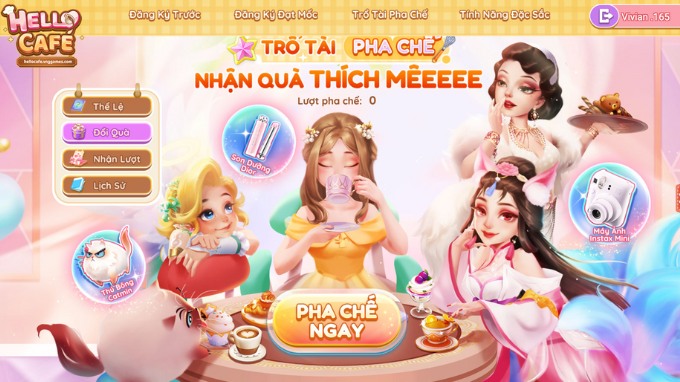 Quà tặng khi đăng ký trước game Hello Café