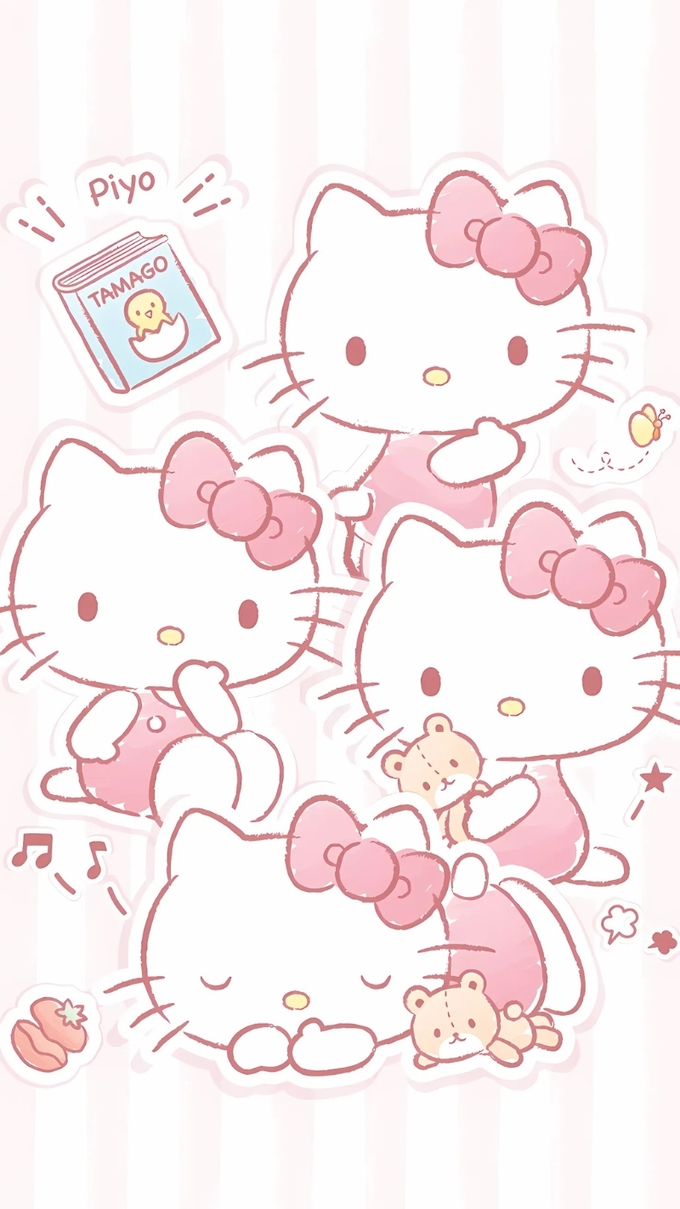 Hello Kitty màu hồng đẹp 1