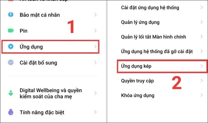Mở phần Cài đặt trên điện thoại Xiaomi