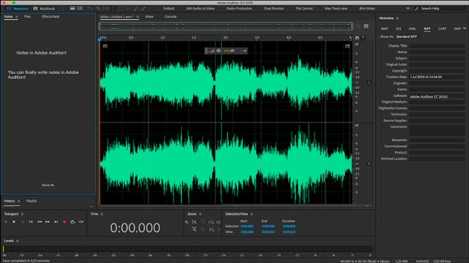 Phần mềm ghi âm Adobe Audition