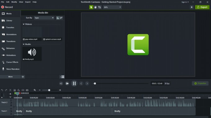 Phần mềm cắt video Camtasia Studio