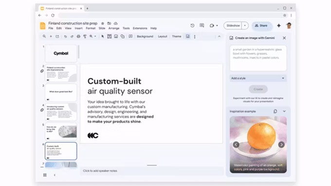 Giúp tôi thiết kế: Hình ảnh sáng tạo trong Google trang trình bày