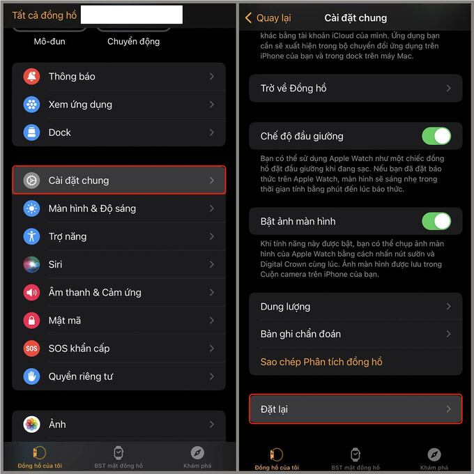 Chọn mục Đặt lại và nhấn Xóa nội dung