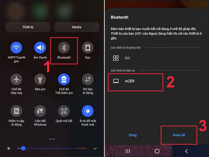 Kích hoạt Bluetooth trên điện thoại