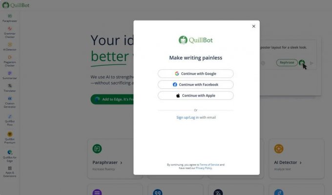 Cách đăng ký tài khoản Quillbot