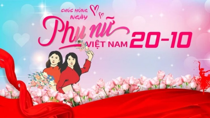 Background 20/10 nhiều màu sắc