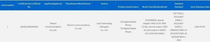 Redmi Note 13 Pro đạt chứng nhận 3C