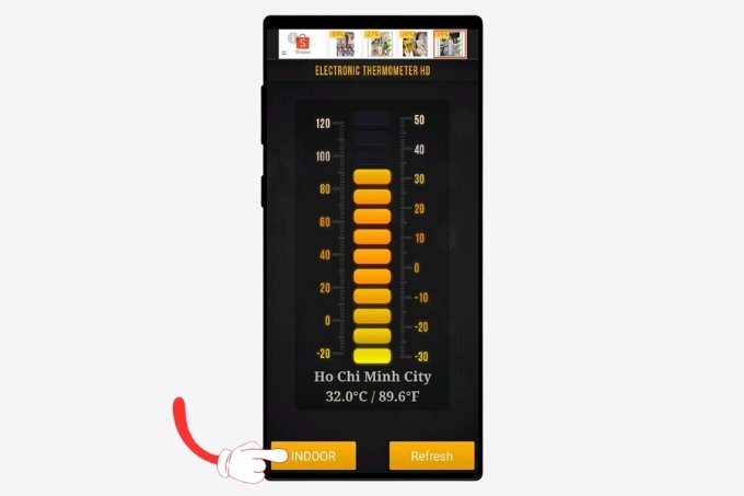 Cách đo nhiệt độ phòng bằng điện thoại