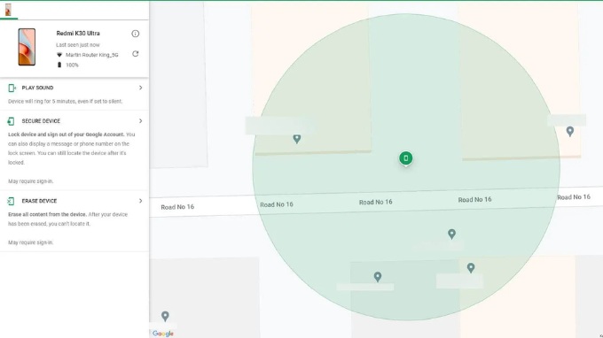 Cách định vị điện thoại Xiaomi bằng Find My Device (Find Hub)